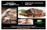 PRIVATE EVENTS MENU - Johnny's Italian Steakhouse · 2019-04-25 · PRIVATE EVENTS MENU Holiday Inn & Suites and Johnny’s Italian Steakhouse 6075 Mills Civic Parkway, West Des Moines,