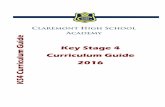 Key Stage 4 Curriculum Guide 2016 - Claremont High School ...€¦ · Key Stage 4 Curriculum Guide 2016 Page | 4 Option Columns for 2016 You are asked to choose one subject from each