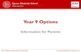 Year 9 Options · 2016-10-19 · Year 9 Options Information Evening 2016 KS4 Options New GCSEs • In most subjects for this cohort • All linear –exams at the end of 2 years of
