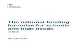 The national funding formulae for schools and high needs...funding system is fair and transparent for every school in the country, with similar schools receiving similar funding, no