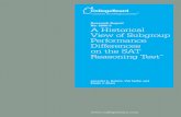 A Historical View of Subgroup Performance Differences on ... · A Historical View of Subgroup Performance Differences on the SAT Reasoning Test ... language, and socioeconomic subgroup