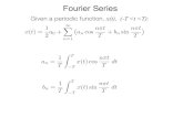 Fourier Series · 2014-11-14 · Fourier Transforms and FFT Mild-slope equation: Assume shore parallel beach (no derivatives of depth in y). After Fourier transform in y: Now, only
