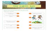 the earth day · the earth day Match the sentences with the pictures. Spojte vě ty s obrázky. Turn the lights out. Save electricity. Buy and use recycled paper. Save trees. Have
