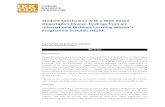 Student Satisfaction with a Web-Based Dissertation Course ... · student and an allocated supervisor, to support the dissertation component of the course. Research into the supervisory