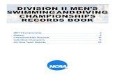 DIVISION II MEN’S SWIMMING AND DIVING CHAMPIONSHIPS ...fs.ncaa.org/Docs/stats/swimming_champs_records/2017-18/D2men.pdf16. Wilmar Du Plessis Bridgeport 1:48.70 100-Yard Breaststroke