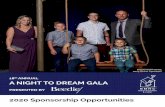 18 ANNUAL A NIGHT TO DREAM GALA · 2020-03-12 · • Sponsorship Fulfillment Impact Report Diamond $20,000 10 Beverage $10,000 10 Platinum $10,000 10 Gold $7,500 6 Portrait $6,500