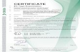 CERTIFICATE · ©Integral publication of this certificate and adjoining reports is allowed. This Certificate may only be reproduced in its entirety and without any change. DEKRA Certification