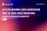 LECTURE @DHBW: DATA WAREHOUSE PART XI: DATA VAULT …buckenhofer/20182DWH/Buckenhofer-… · Hadoop and NoSQL since 2013. I keep my knowledge up-to-date - and I learn new things,