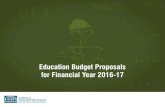 Education Budget Proposals for Financial Year 2016-17i-saps.org/upload/report_publications/docs/1461769253.pdf · Proposals/Recommendations for the Sindh Education Budget FY 2016-17