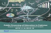 Analysis of Federal, Provincial and District Budgets 2010 ...i-saps.org/upload/report_publications/docs/1461768887.pdf · Public financing of education in Pakistan (2010-11 to 2015-16)