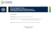 Sharing Quality Services: Improving Efficiency and ...€¦ · Establish a strategic government-wide framework for improving the effectiveness and efficiency of administrative services