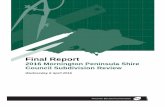 Final Report - Victorian Electoral Commission...2016 Mornington Peninsula Shire Council Subdivision Review Final Report Page 5 of 16 2 Review background 2.1 Legislative basis The Local