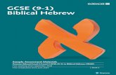 GCSE (9-1) Biblical Hebrew - qualifications.pearson.com Hebrew/2017... · GCSE (9-1) Biblical Hebrew Sample Assessment Materials Pearson Edexcel Level 1/Level 2 GCSE (9 - 1) in Biblical