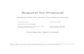 Request for Proposal - First Women BankRequest for Proposal Database (MS SQL Server) Consultancy Service Published Date: 21 March 2018 FWBL\HO\IT\KK\2018\02 Proposals Submission Dead