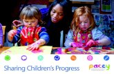 Sharing Children’s Progress - PACEY · Sharing Children’s Progress ... • Enjoys finding own nose, eyes or tummy as part of naming games. ... resources with help. • Welcomes