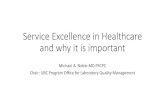 Service Excellence in Healthcare and why it is important · Service Excellence means providing service that goes beyond “Meeting the Needs…” SERVICE EXCELLENCE Going the Extra