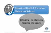 Behavioral Health Information Network of Arizona · Access to health information exchange data saves nearly $2,000 per patient annually.1 82% of 231 clinicians surveyed said that