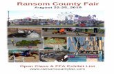Ransom County Fair - North Dakota State UniversityLisbon Oil Company Quick Stop C-Store, Lisbon Subway™ Ransom County Fair Association Tom Nord, President Todd Anderson, Vice-president