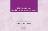 REPORT FROM THE INSPECTORATE 1998-99 - Archive · Effective self-assessment is not easy to achieve. The extent to which colleges have approached self-assessment with integrity and