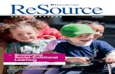 ReSource - HighScope€¦ · i am thrilled to be the fourth presi-dent of the highscope educational research foundation. t’s an exciting i time to be a staunch advocate for quality