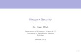 Network Security - University of Balochistancsit.uob.edu.pk/images/web/staff/lecture/doc-6.2015-6-18.No-44.pdf · 6/18/2015  · The gateway records all internal IP addresses (10.0.0.1,