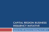 CAPITAL REGION BUSINESS RESILIENCY INITIATIVE · 2016 Phase Sept Oct Nov Dec Jan Feb March Q2 Q3 Q4 Q1 ProjectDesignand