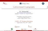 Lattice-based Cryptography · Cryptography Post-Quantum CryptographyResults and Perspectives Outline 1 Cryptography Fundamental Goals Techniques and Limitations 2 Post-Quantum Cryptography