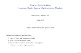 Sparse Optimization - Lecture: Basic Sparse Optimization ...wotaoyin/summer2013/...Sparse Optimization Lecture: Basic Sparse Optimization Models Instructor: Wotao Yin July 2013 online