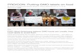 PRO/CON: Putting GMO labels on food - WordPress.com · 2016-01-07 · PRO/CON: Putting GMO labels on food Demonstrators rally in favor of labeling GMO food at the Capitol in Albany,