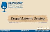 Drupal Extreme Scaling - DrupalCamp Spain 2015 · Introduction Cloud computing and containers Elastic computing ! resources grow on demand In theory, we achieve full scalability and