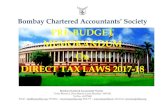 PRE-BUDGET MEMORANDUM On DIRECT TAX LAWS 2017-18 · BCAS - Pre-Budget Memorandum on Direct Tax Laws 2016-17 Page 2 of 80 BOMBAY CHARTERED ACCOUNTANTS’ SOCIETY Bombay Chartered Accountants’