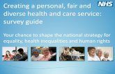 Creating a personal, fair and diverse health and care ... · everyone counts. We are ... Personal, Fair and Diverse Champions campaign - a vibrant staff led network committed ...