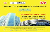 BBA in Financial Markets - MARKETS PORTFOLIO MANAGEMENT FOREIGN EXCHANGE FINANCIAL MODELING TECHNICAL