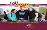 SCHEDULE OF CLASSES · 2020-05-15 · • Use the FALL 2020 (Online via PAWS) to search Summer 2020 courses online • Register online using P.A.W.S for Students • Logging into