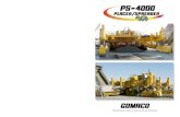 The Worldwide Leader in Concrete Paving Technology · PS-4000 two-track front and side views with twin folding belt conveyors • PS-4000 four-track front and side views with sliding