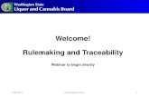 Rulemaking Process and Current Rulemaking Rulemaking and Traceability Webinar to begin shortly 3/30/2017