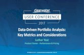 Data-Driven Portfolio Analysis: Key Metrics and …d1pvbs8relied5.cloudfront.net/resources/user-conference/...Price Variability vs. Portfolio Market Value •Based on recent price