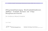 Physiotherapy Rehabilitation After Total Knee or Hip ...Physiotherapy Rehabilitation-Ontario Health Technology Assessment Series 2005; Vol. 5, No. 8 3 About the Medical Advisory Secretariat