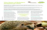 The State of Britain’s Hedgehogs 2015 · 2017-06-28 · The State of Britain’s Hedgehogs 2015 Hedgehogs past Hedgehogs occur widely, but sparsely, in Britain (see box on page