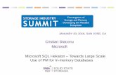 PRESENTATION TITLE GOES HERE Cristian Diaconu Microsoft ... · In-memory databases . Database engines that take advantage of large memory Store all/most of the data in DRAM – basis