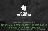 CARLIN VANADIUM PROJECT NORTH AMERICA’S LARGEST, … · V. Vanadium. 23 Vanadium is a . STRATEGIC. major enabler for utility scale battery storage technology and other energy segments