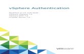 vSphere Authentication - VMware vSphere 7 · Simple Authentication vCenter Server Yes The user name and password are passed directly to vCenter Server, which validates the credentials