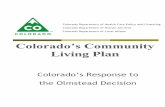 Living Plan - Colorado...1 OLORADO’S OMMUNITY LIVING PLAN On June 22, 1999, the United States Supreme Court found in Olmstead v. L.C. that unnecessary segregation of individuals