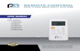 DUCTLESS MINI-SPLIT SYSTEM - HVACDirect.com...REMOTE CONTROL DUCTLESS MINI-SPLIT SYSTEM Before using your air conditioner, please read this manual carefully and keep it for future