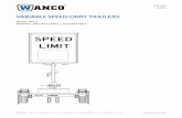 VARIABLE SPEED-LIMIT TRAILERS€¦ · WSD-1027 10 2019 . WANCO | 5870 Tennyson Street, Arvada, Colorado 80003 USA | 303-427 -5700  . VARIABLE SPEED-LIMIT TRAILERS. MODEL WVSL