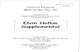 Central Federal Milk Order 32 - Agricultural Marketing Service · Central Federal Milk Order No. 32 Compilation of UpperMidwest State & County Data As Requested By: Elvin Hollon ...