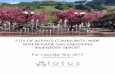 CITY OF ASPEN’S COMMUNITY-WIDE GREENHOUSE GAS EMISSIONS ... · Aspen’s 2017 Community-wide Greenhouse Gas Emissions Inventory, explain the methodology and guidelines behind the