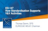 ED-147 How Standardisation Supports V&V Activities · Connecting EEC Validation Infrastructure. EUROCONTROL Examples. ED-147 by means of HLA Evolved EUROCONTROL validation tools interop