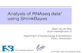 Module 1: Definitie Basiscursus Steekproevenmavdwiel/SHDD/ShrinkBayes_slides.pdf · 1 Analysis of RNAseq data1 using ShrinkBayes Department of Epidemiology & Biostatistics VUmc, Amsterdam