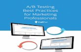 A/B Testing Best Practices for Marketing ProfessionalsNext, you’ll want to determine your audience and how long you want to run your test. Again, make sure you have enough time and